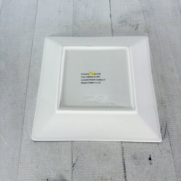 2005 Cape Craftsmen CCM1 Various Wine Labels Ceramic Square 8" Plates Set of 4 - Picture 5 of 16